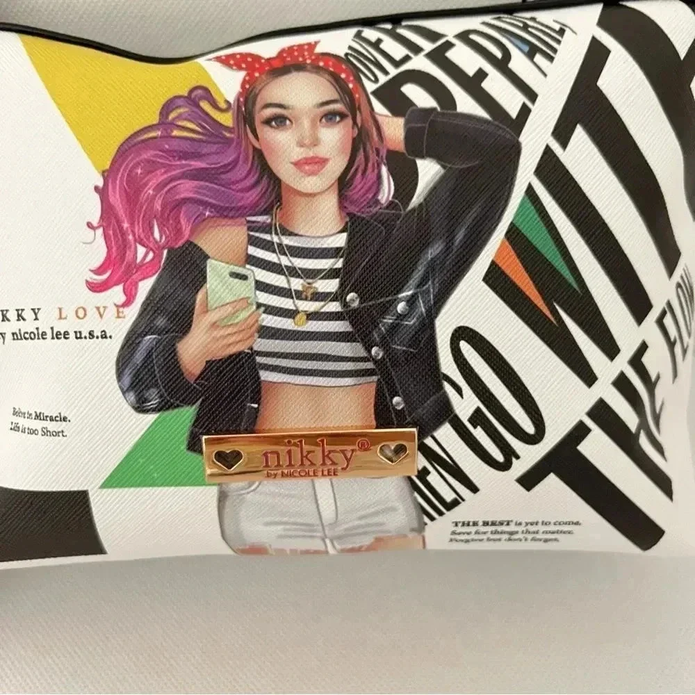 Nikky By Nicole Lee Cosmetic Pouch Bag College Girl